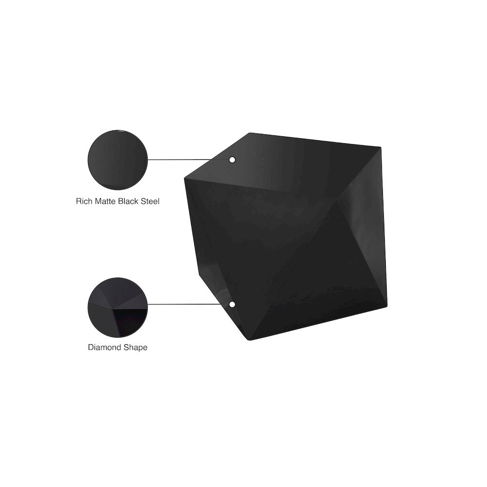Gemma Matte Black End Table