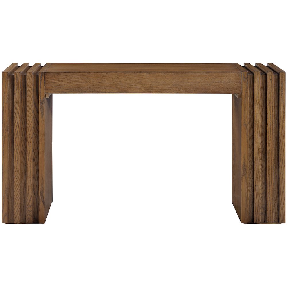 Stanton Brown Oak Veneer And Solid Wood Console Table