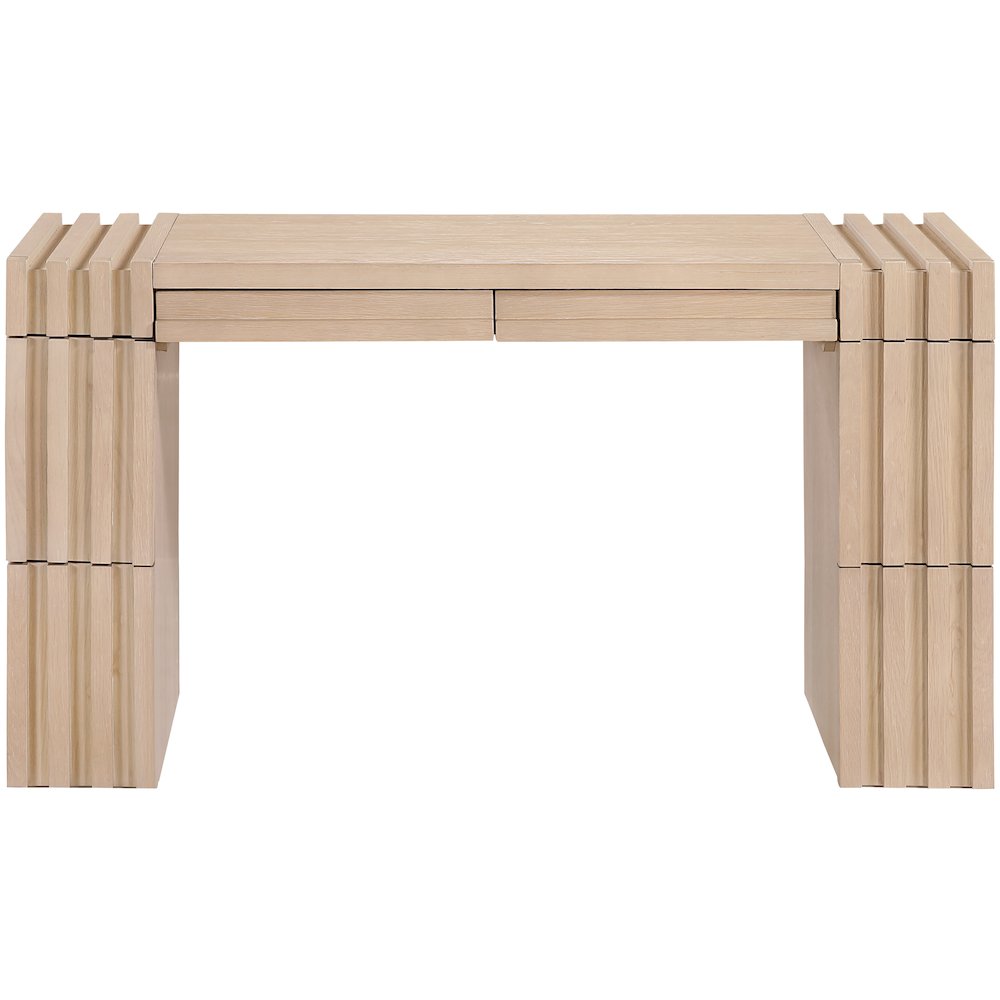 Stanton Natural Oak Veneer And Solid Wood Console Table