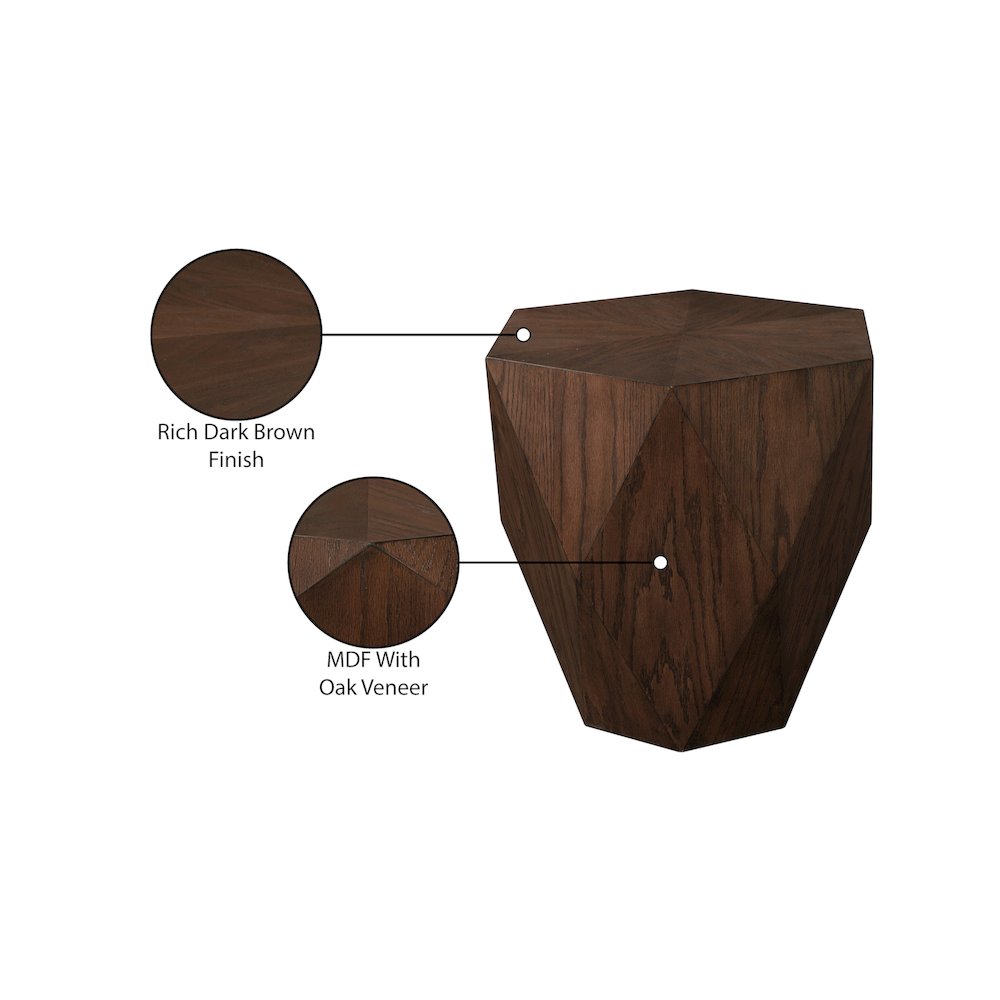 Diamante Brown End Table