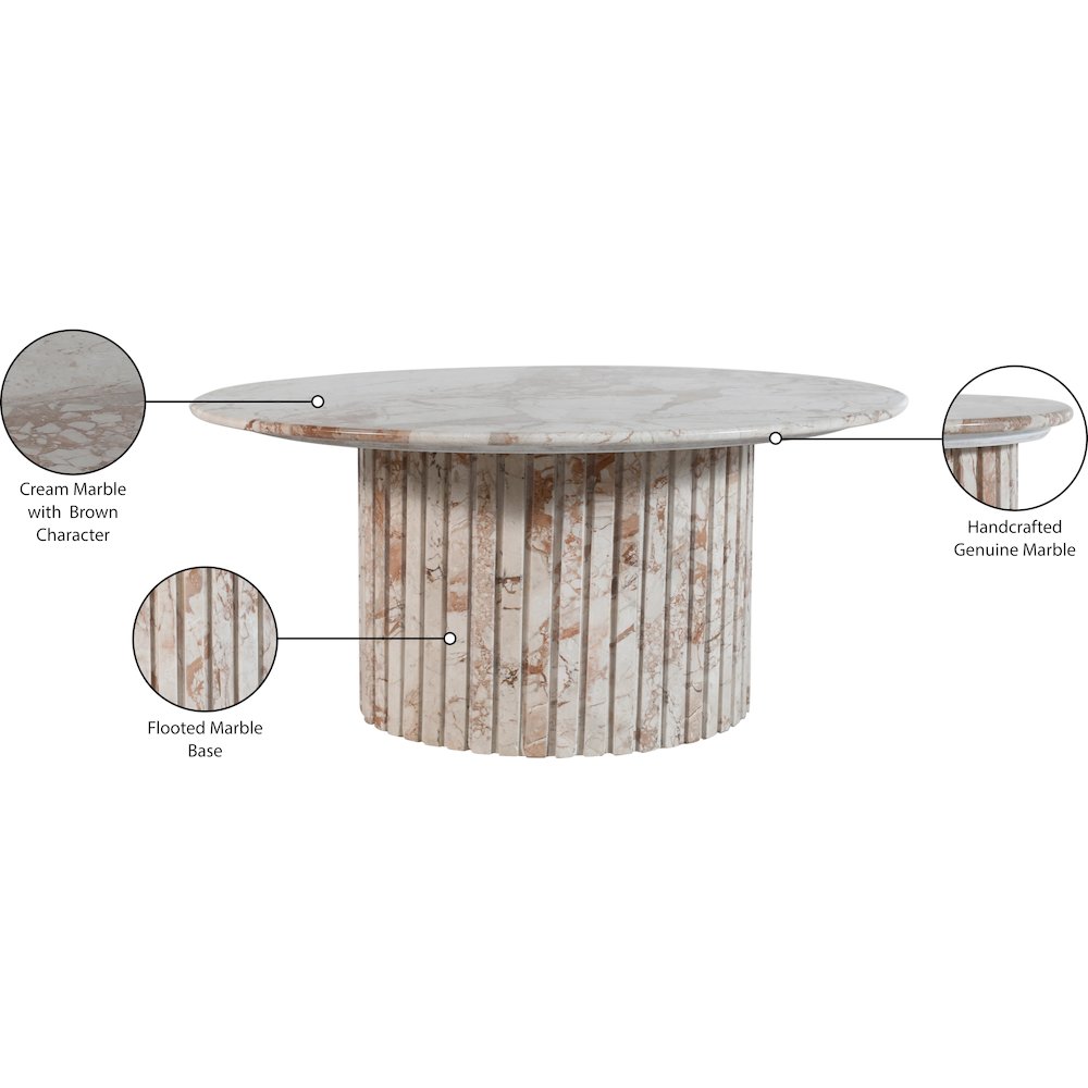 Genoa Cream Marble Coffee Table