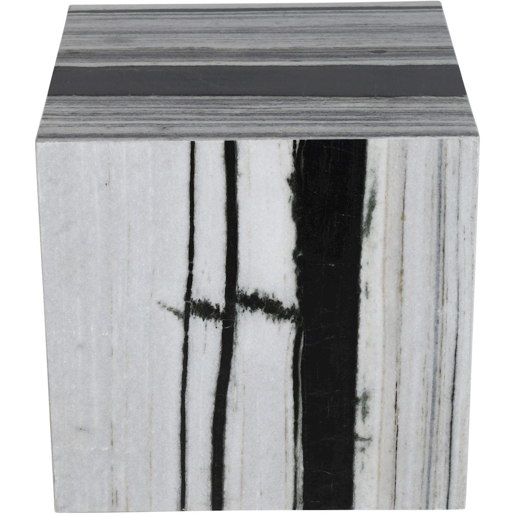 Bolzano Black Marble End Table