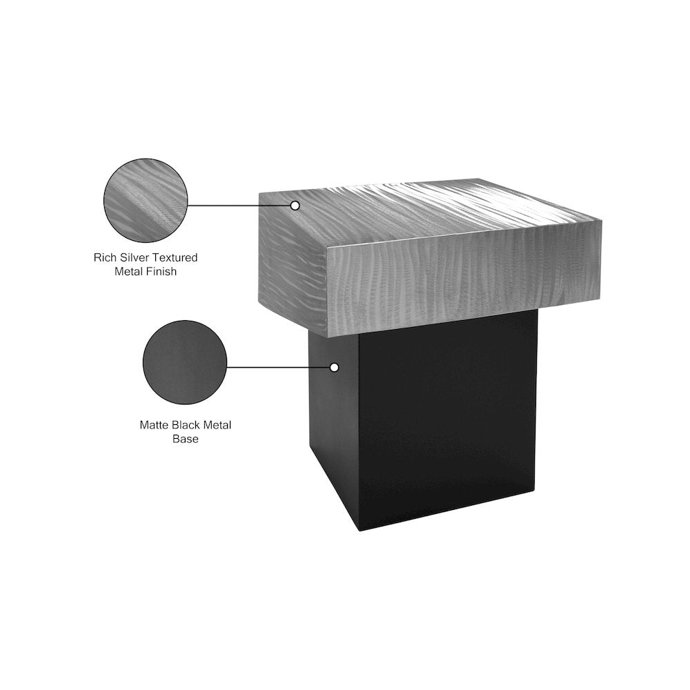 Palladium Silver End Table