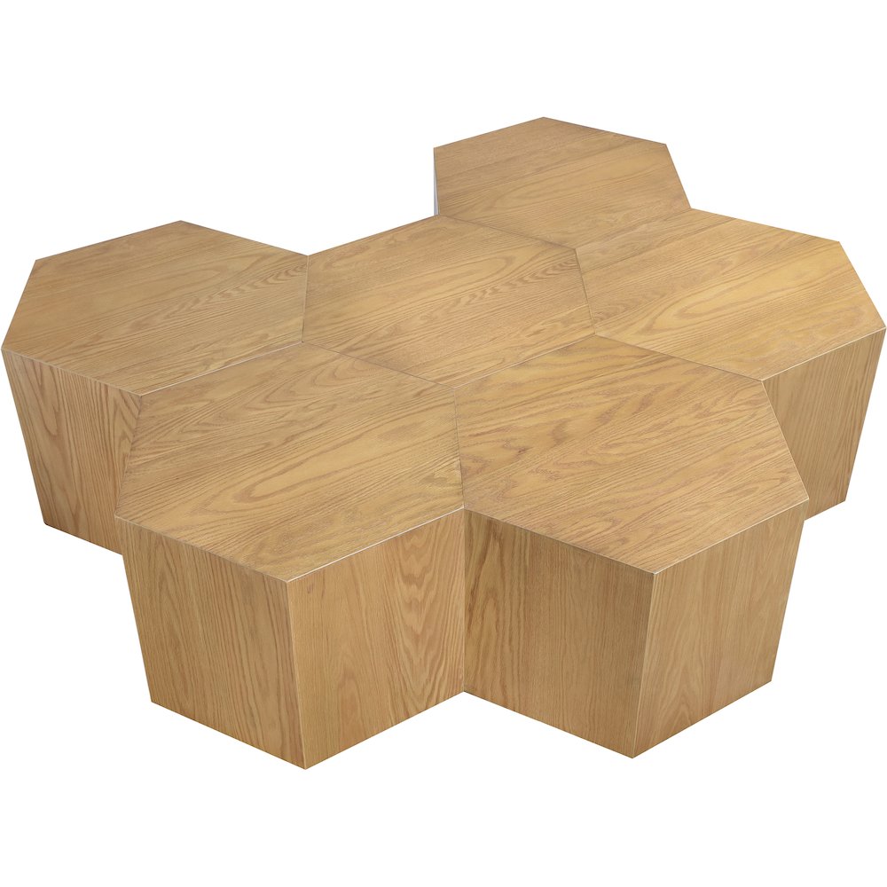 Eternal Natural Oak Wood 6pc. Modular Coffee Table