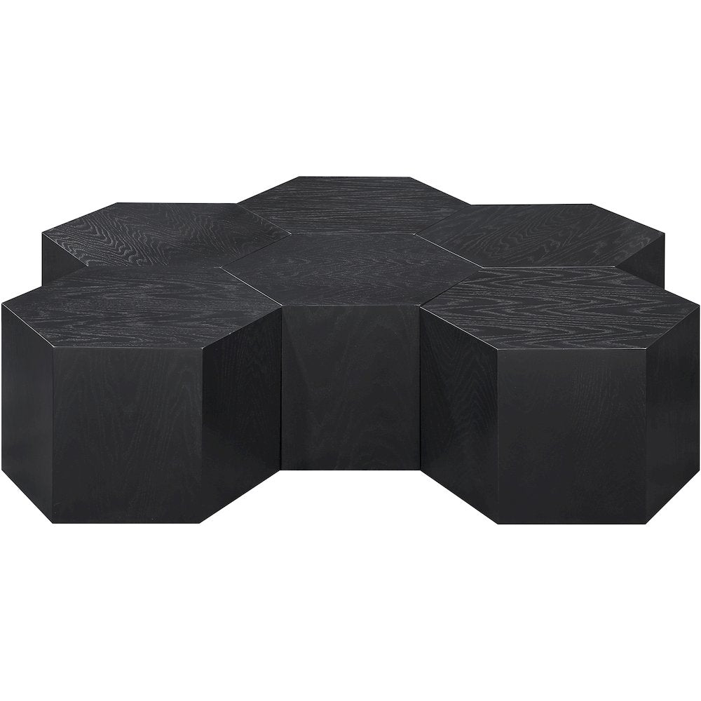 Eternal Black Oak Wood 7pc. Modular Coffee Table