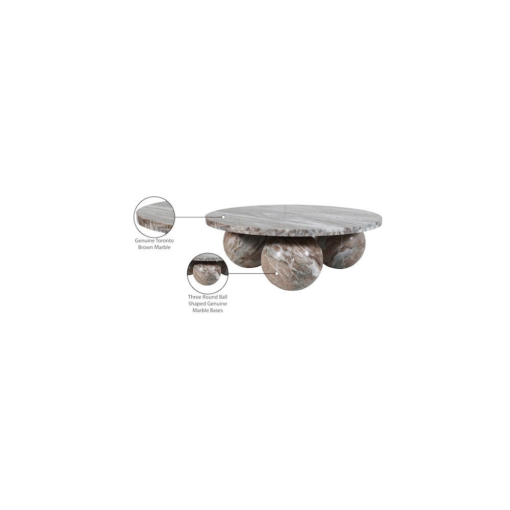Spherical Brown Coffee Table