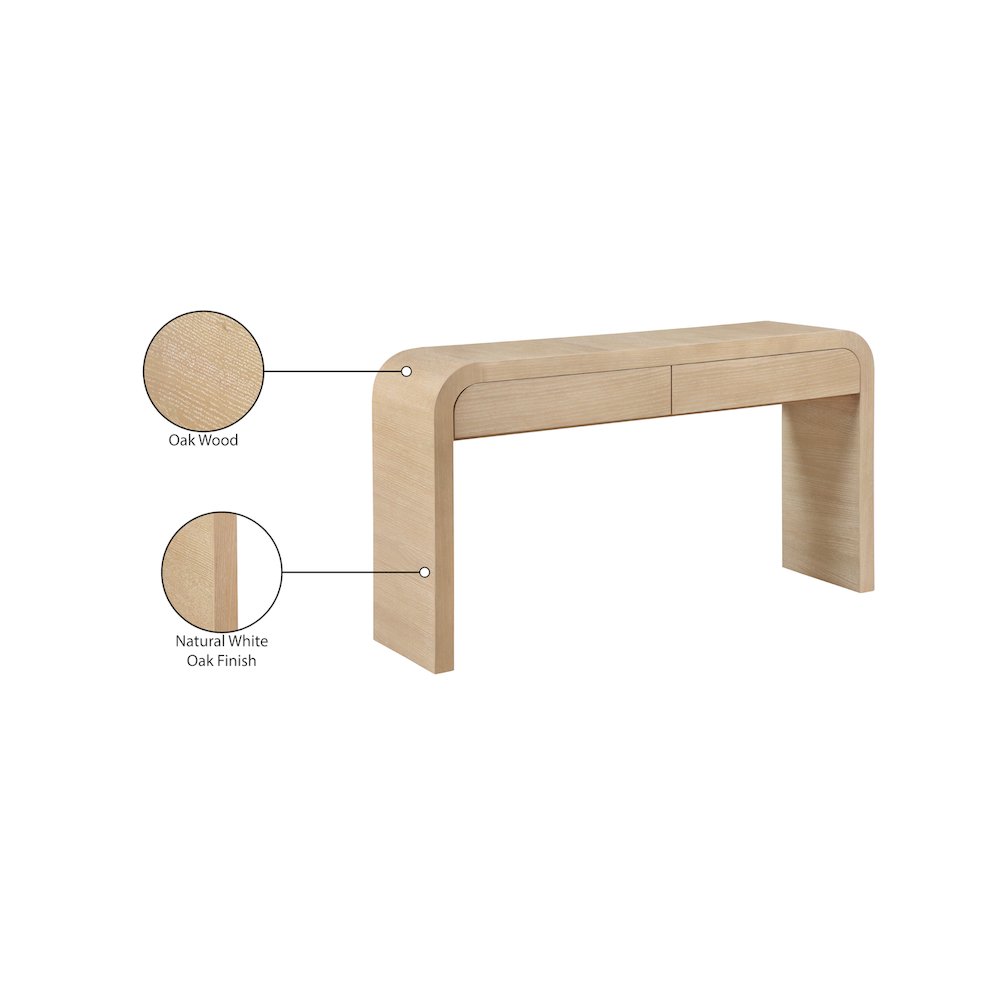 Cresthill White Oak Console Table