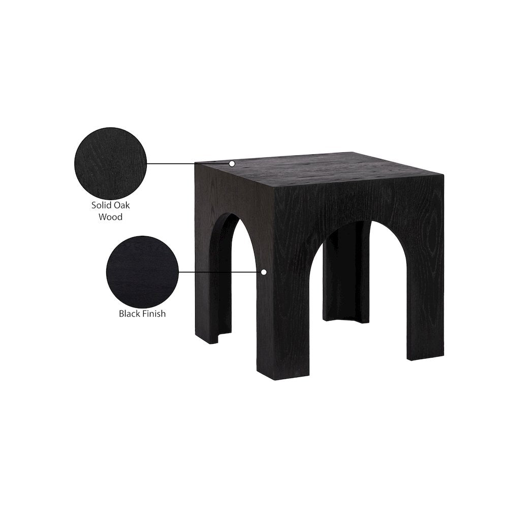 Arch Black End Table