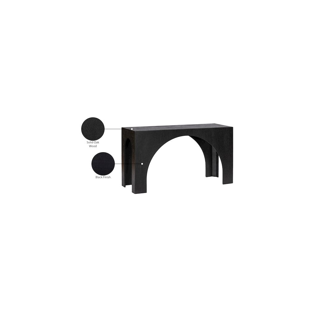 Arch Black Console Table