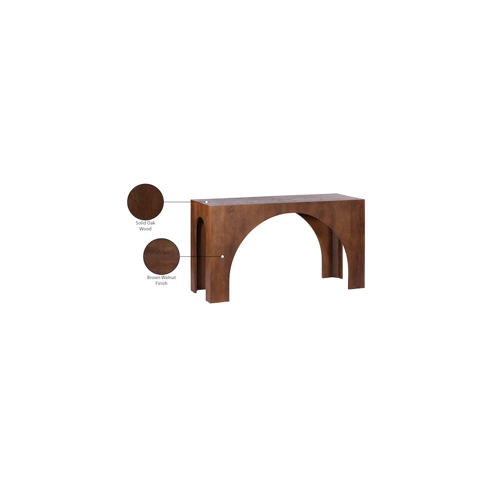 Arch Brown Console Table