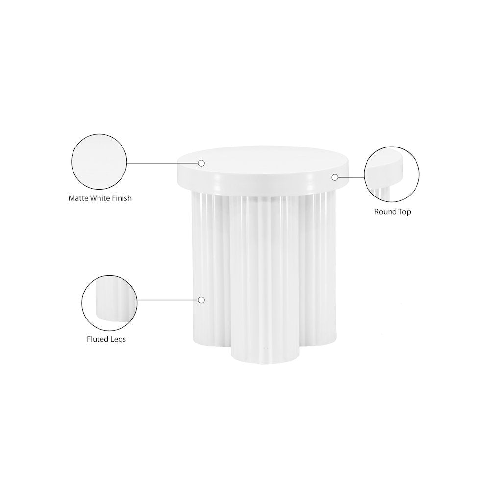 Rhodes White End Table