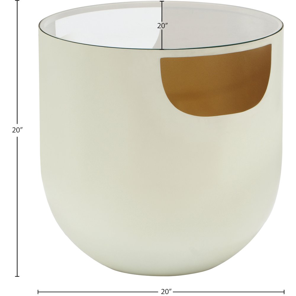 Doma Cream / Gold End Table