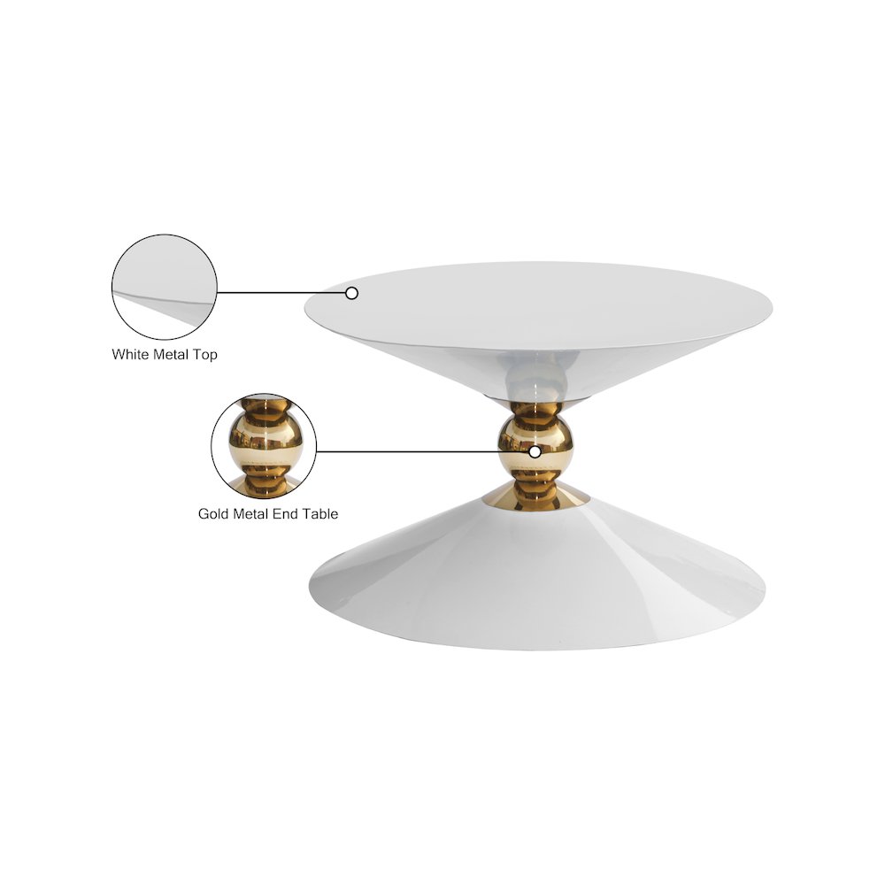 Malia White / Gold Coffee Table