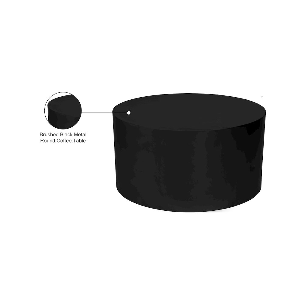 Cylinder Matte Black Coffee Table