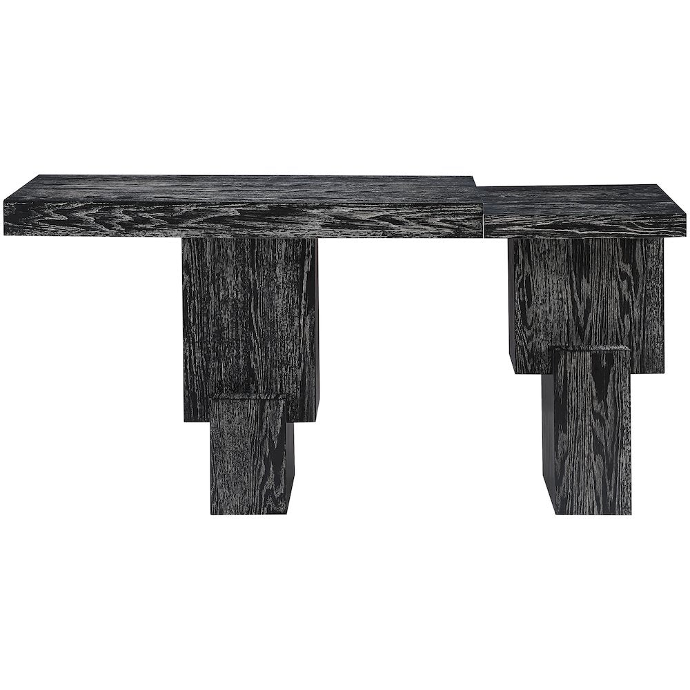 Anzio Black Oak Veneer And Solid Wood Console Table