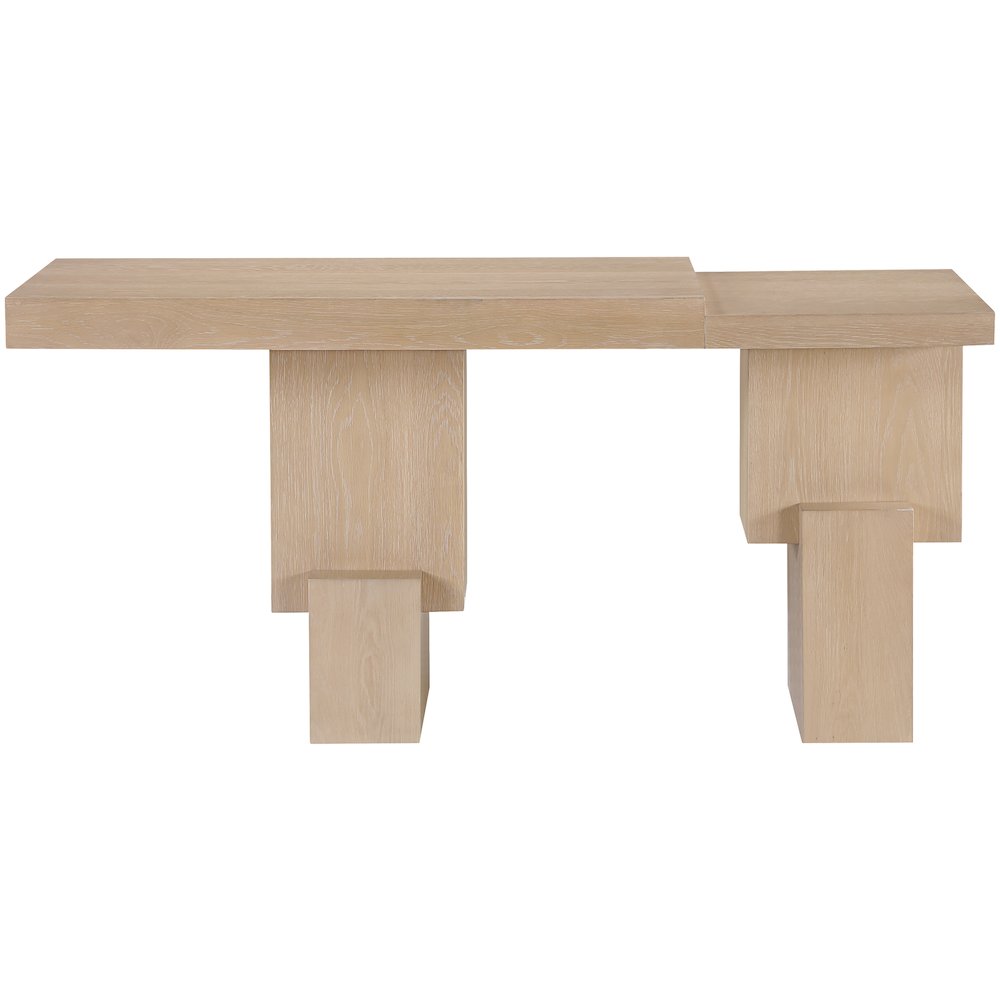 Anzio Natural Oak Veneer And Solid Wood Console Table