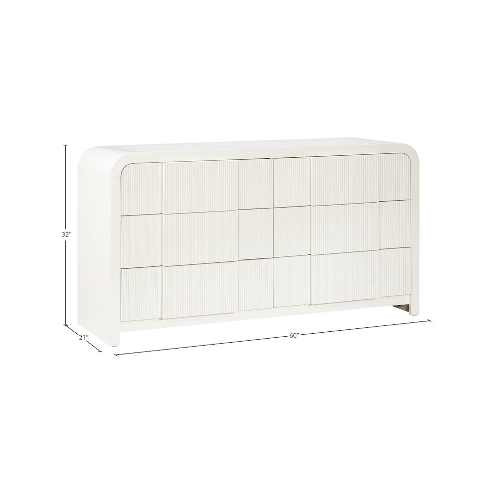Fluted Cream Dresser