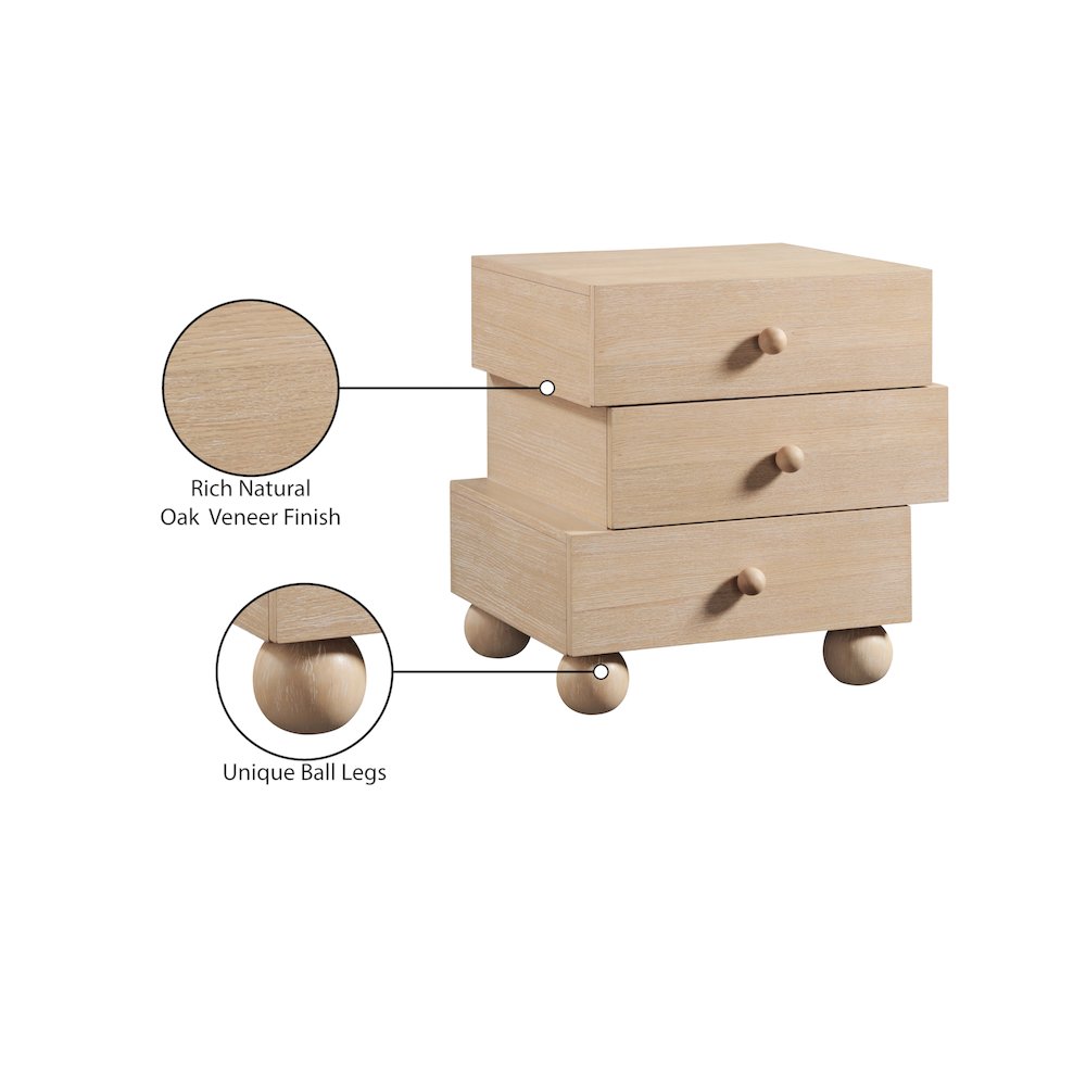 Askew Natural Night Stand
