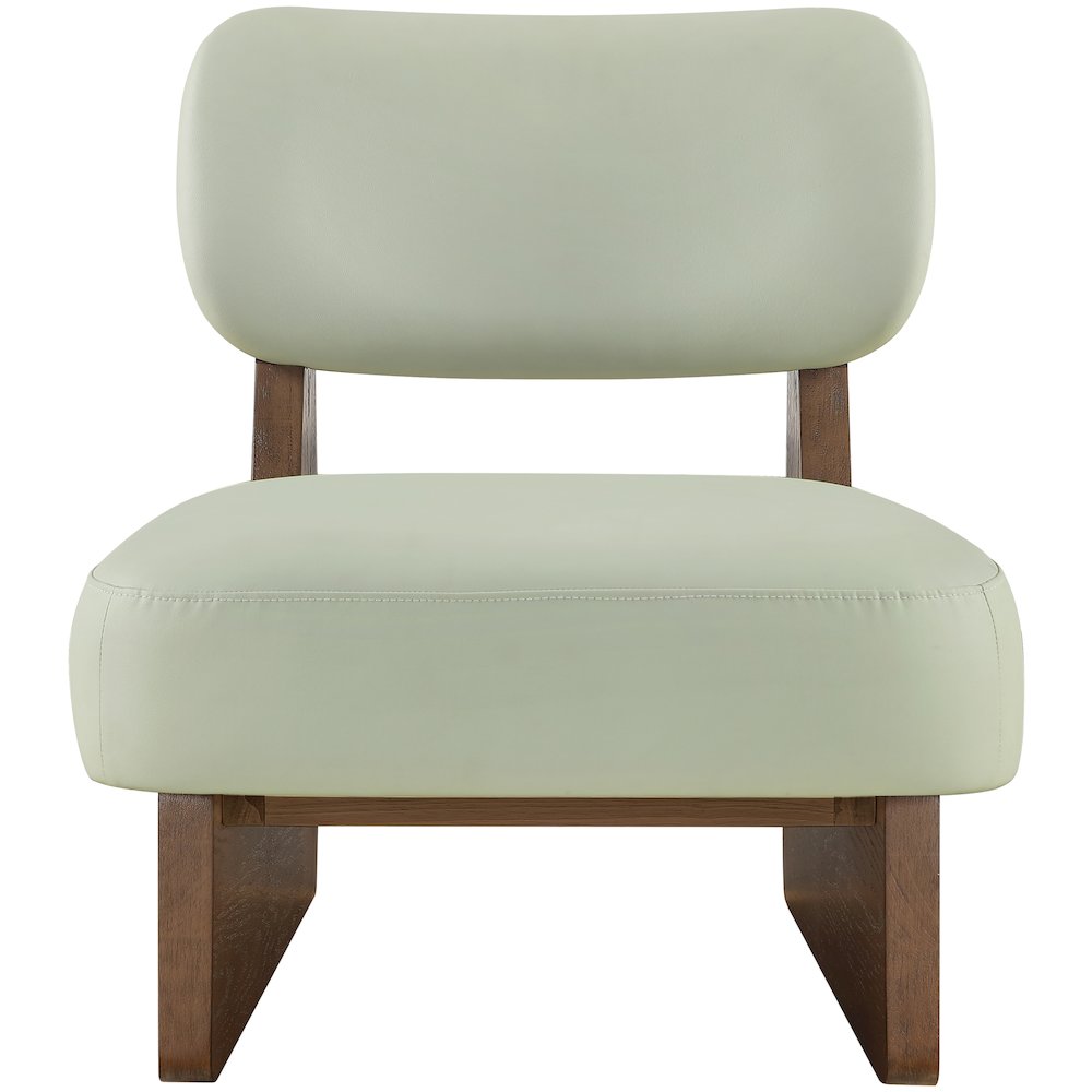 Vetra Mint Vegan Leather Upholstered Accent Chair