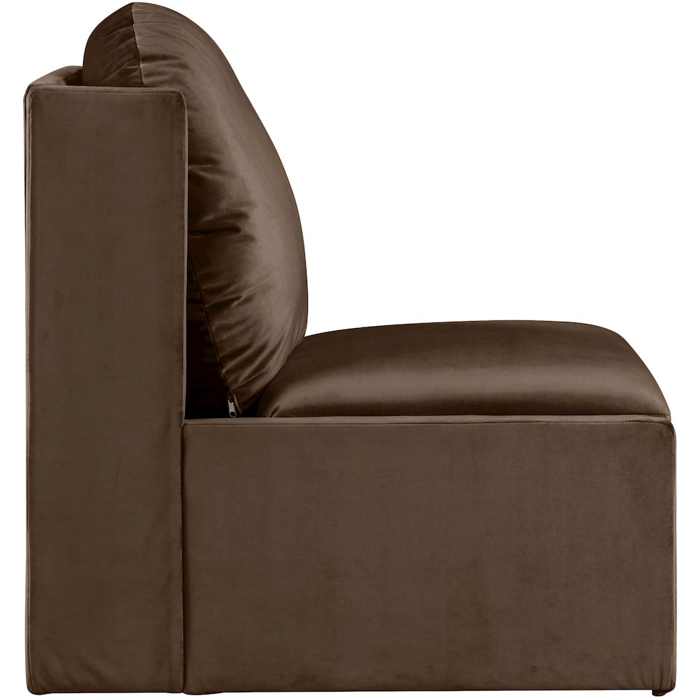Sigma Brown Velvet Accent Chair