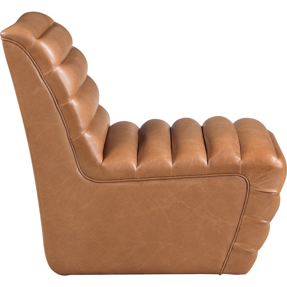 Vega Cognac Vegan Leather Accent Chair