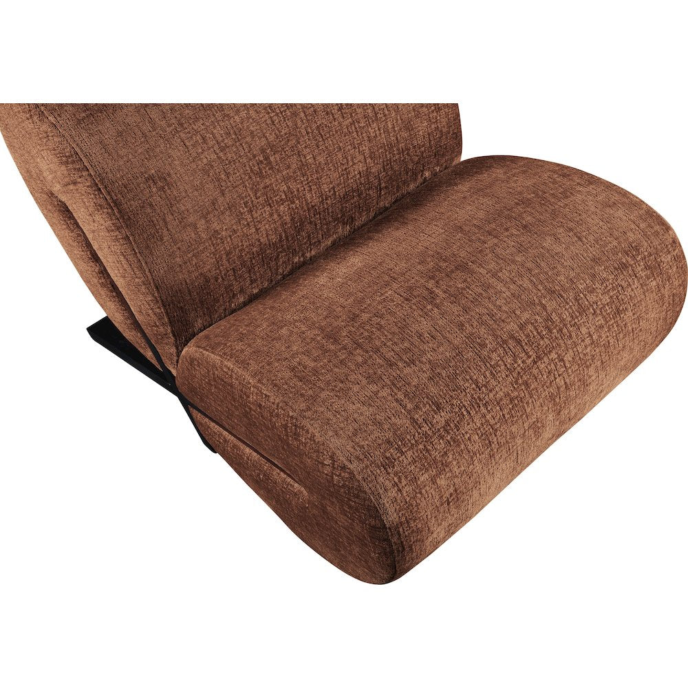 Akira Cognac Fabric Upholstered Accent Chair