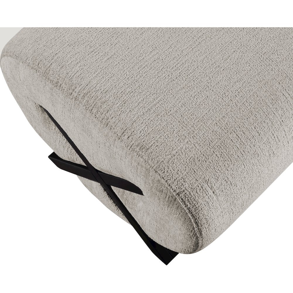 Akira Grey Fabric Upholstered Ottoman