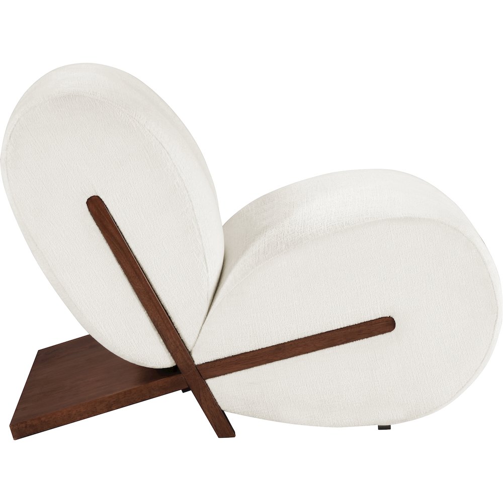 Akira Cream Fabric Upholstered Accent Chair