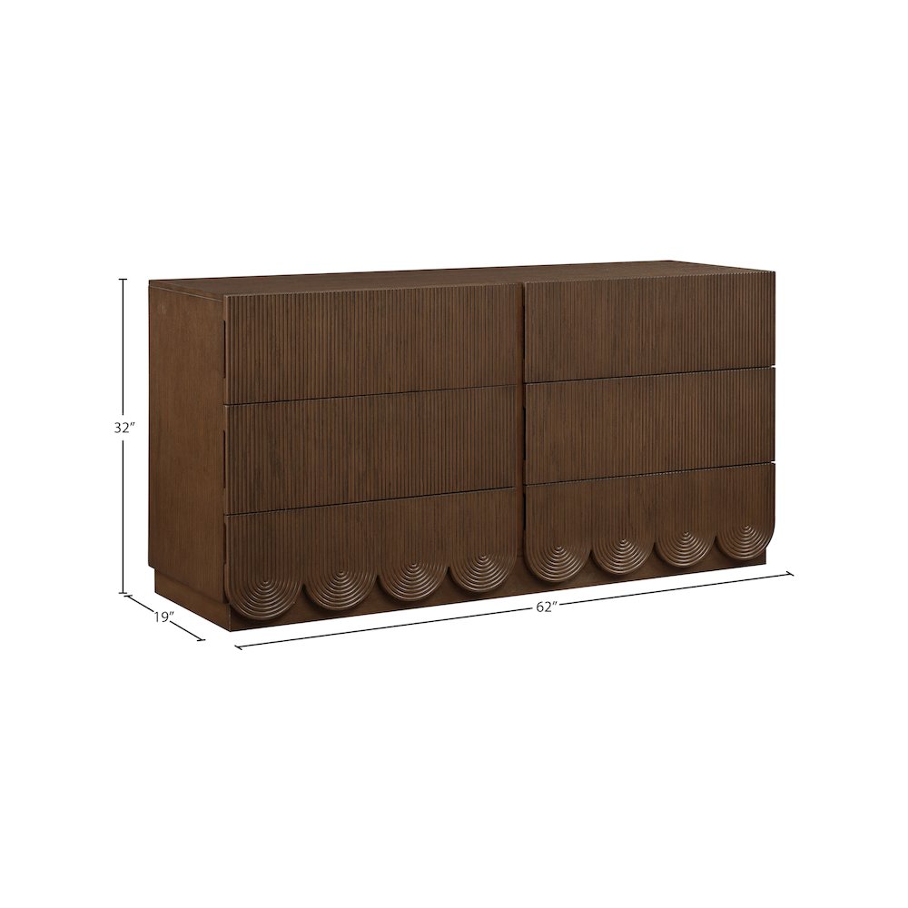 Scallop Brown Dresser