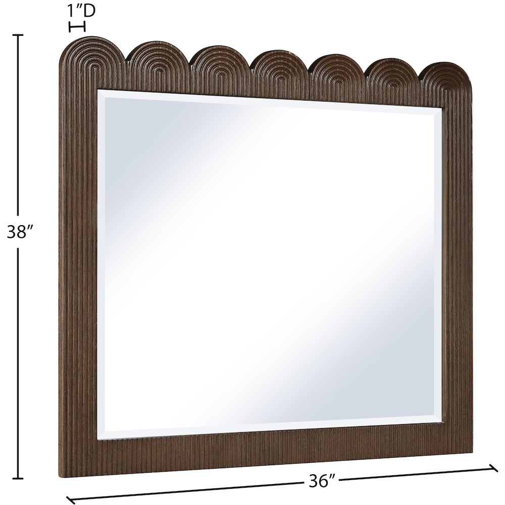 Scallop Brown Mirror