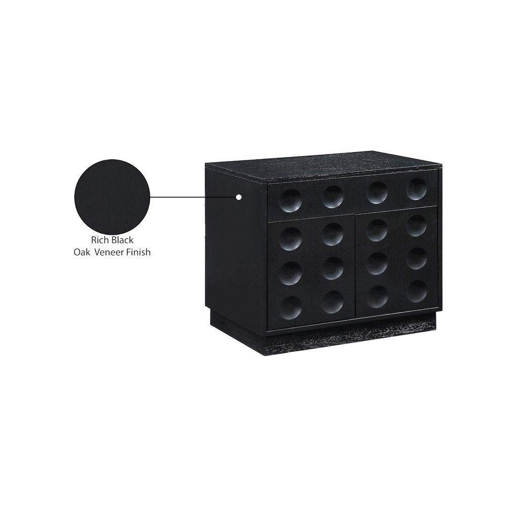 Compass Black Night Stand