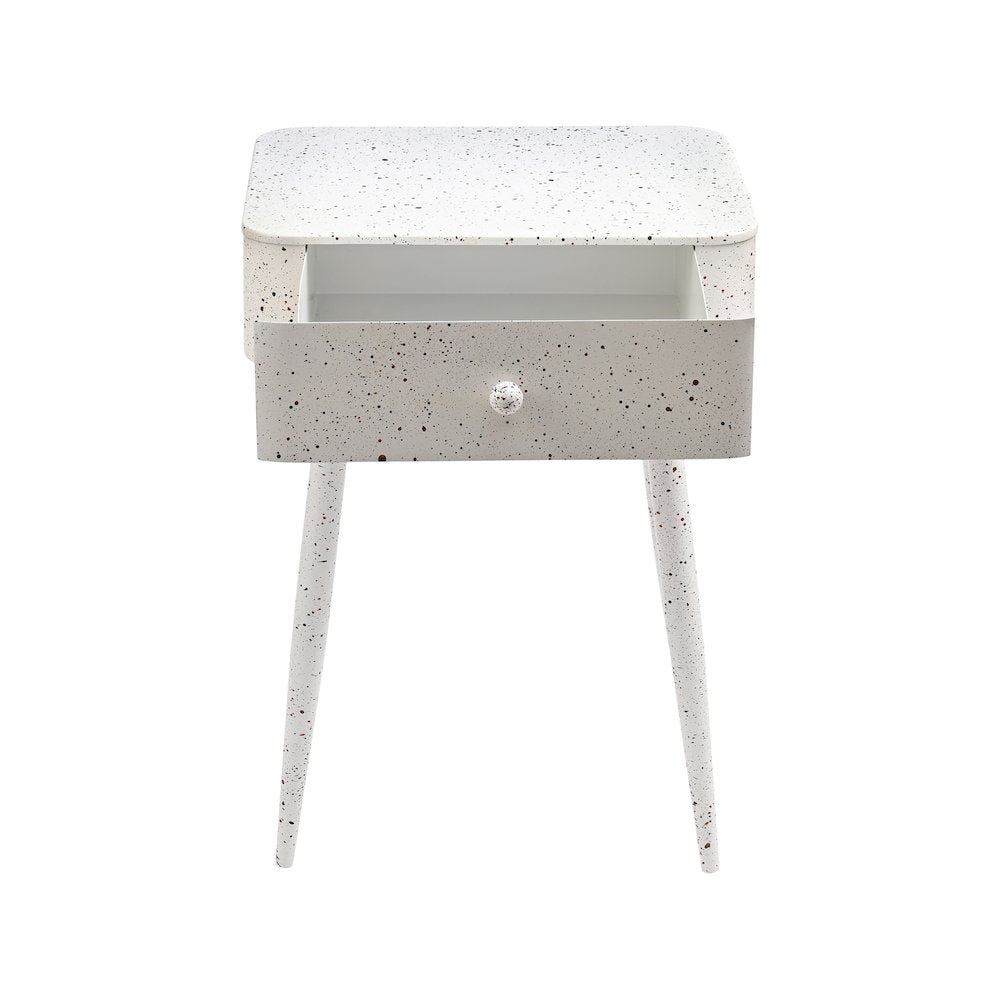 Rylan White Iron Night Stand