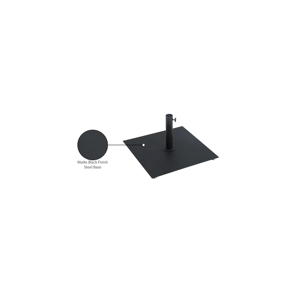 Belize Matte Black Steel Patio Umbrella Base