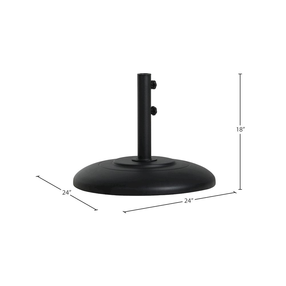 Cozumel Matte Black Steel Patio Umbrella Base