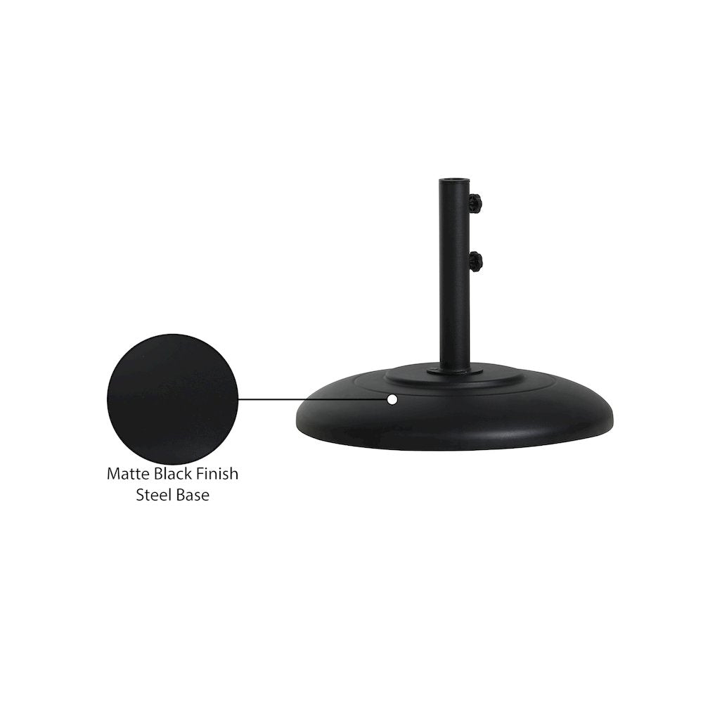 Cozumel Matte Black Steel Patio Umbrella Base