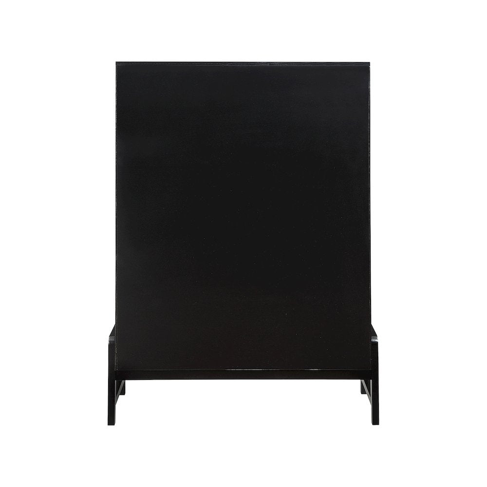 Kaya Black Vegan Leather Chest