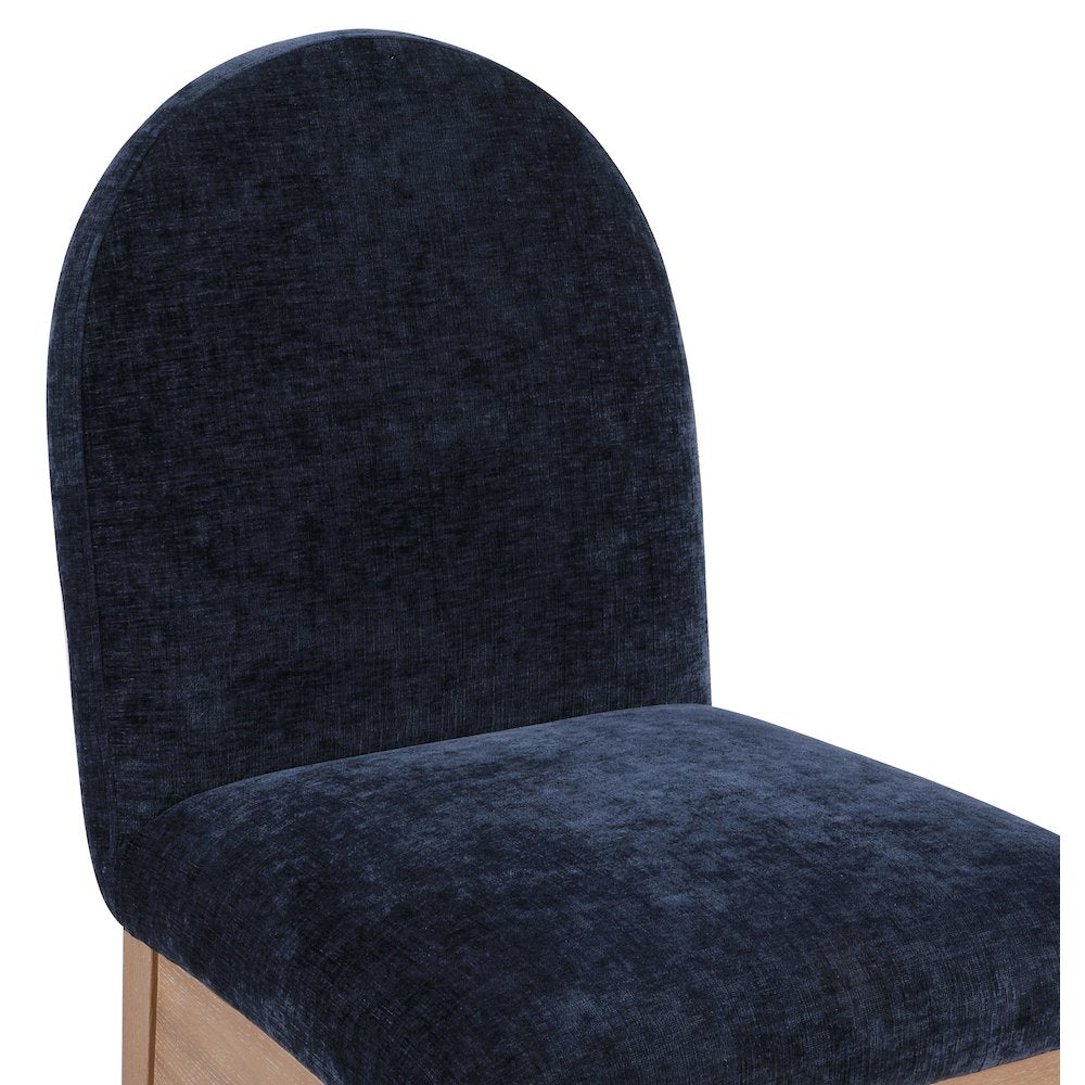 Waldorf Navy Chenille Fabric Dining Chair