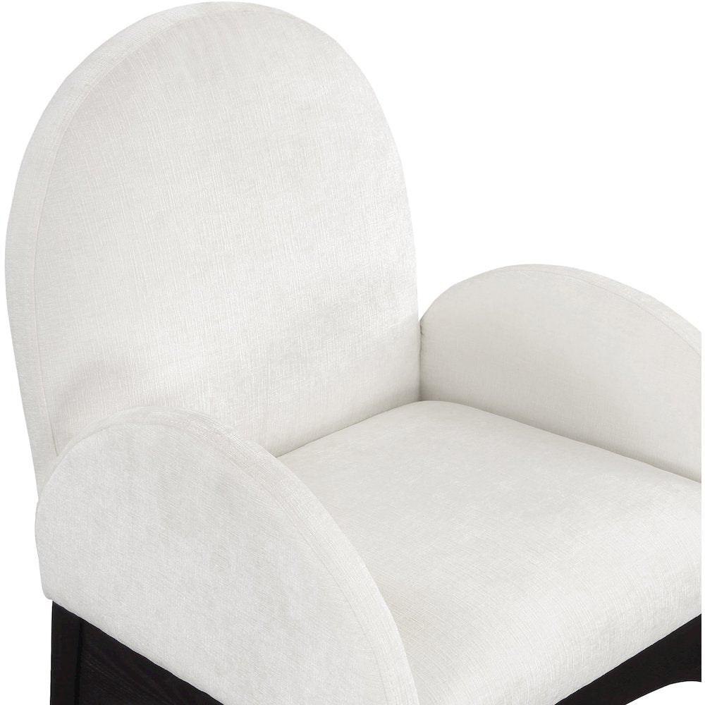 Waldorf Cream Chenille Fabric Dining Chair