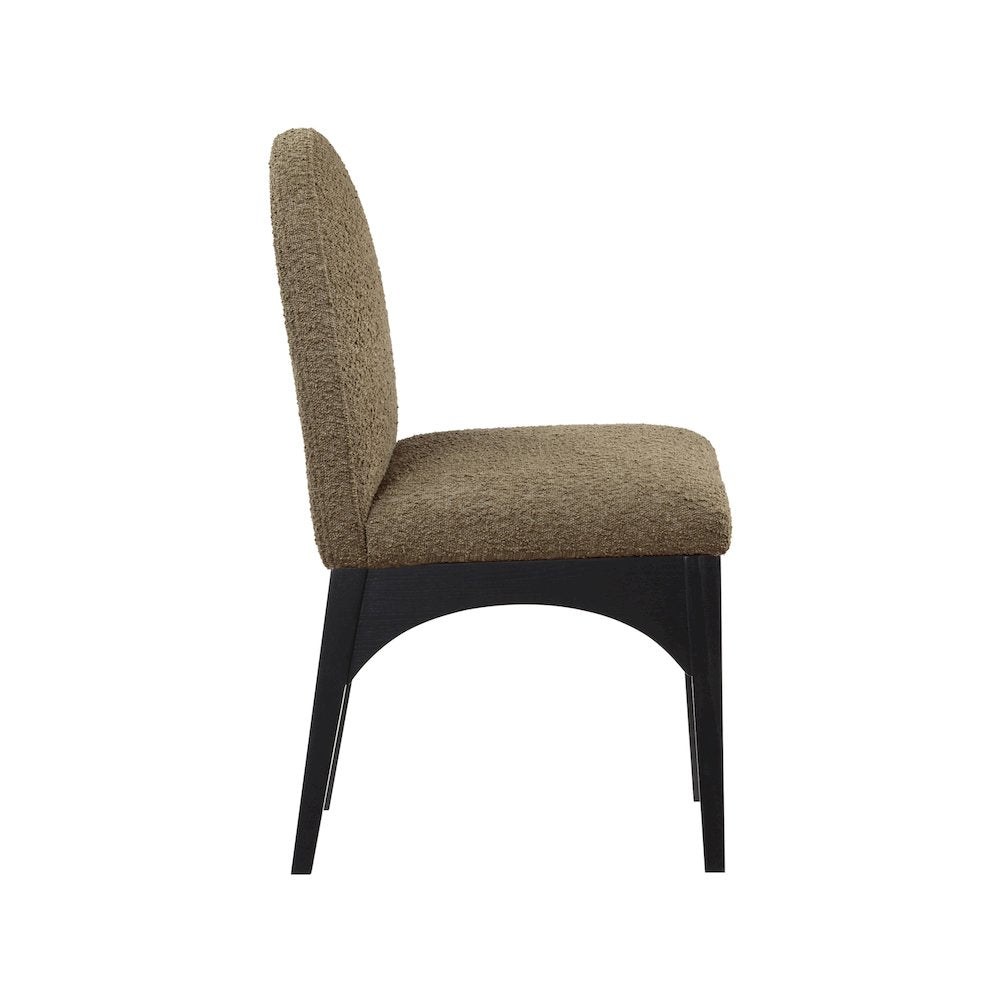 Waldorf Olive Boucle Fabric Dining Chair