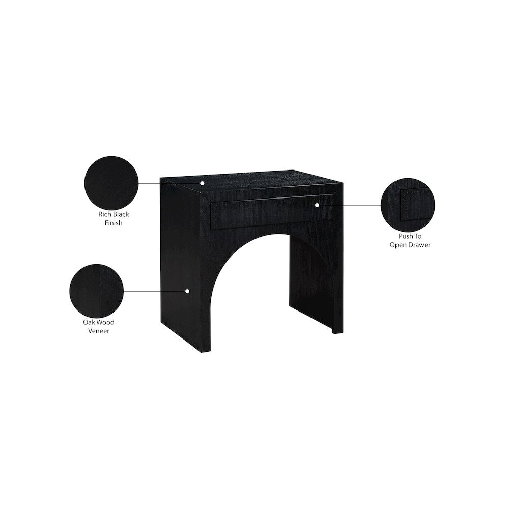 August Black Night Stand