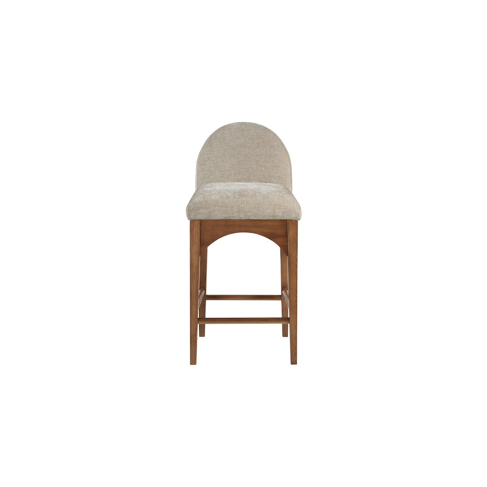 Waldorf Beige Chenille Fabric Stool