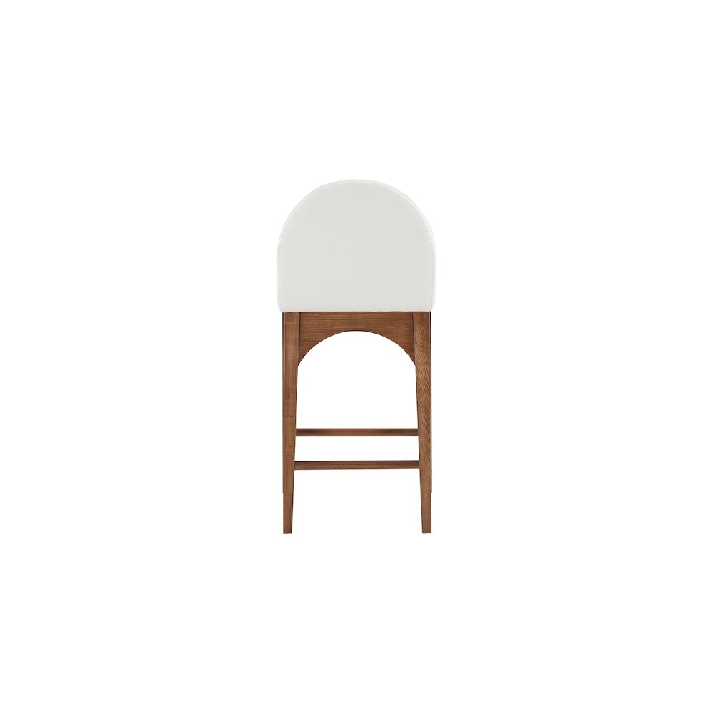 Waldorf Cream Chenille Fabric Stool