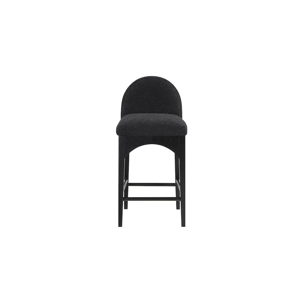 Waldorf Black Boucle Fabric Stool