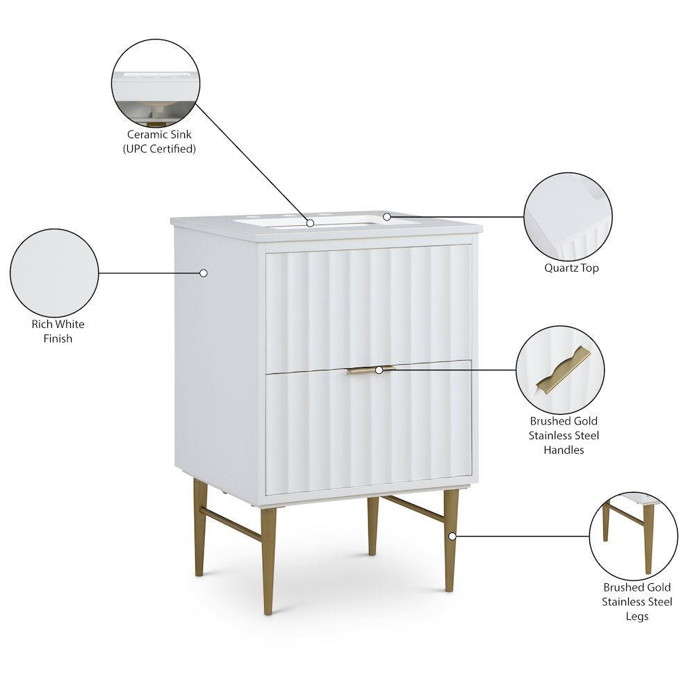 Modernist White Bathroom Vanity