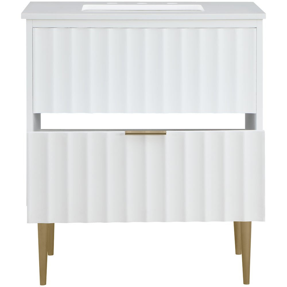 Modernist White Bathroom Vanity