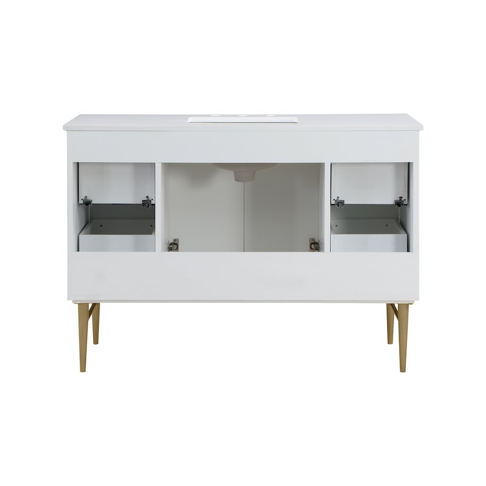 Modernist White Bathroom Vanity