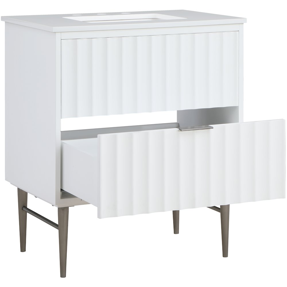 Modernist White Bathroom Vanity