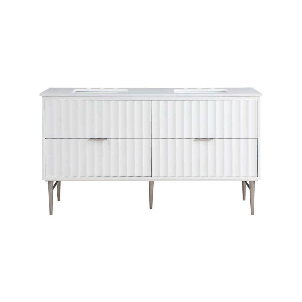 Modernist White Bathroom Vanity