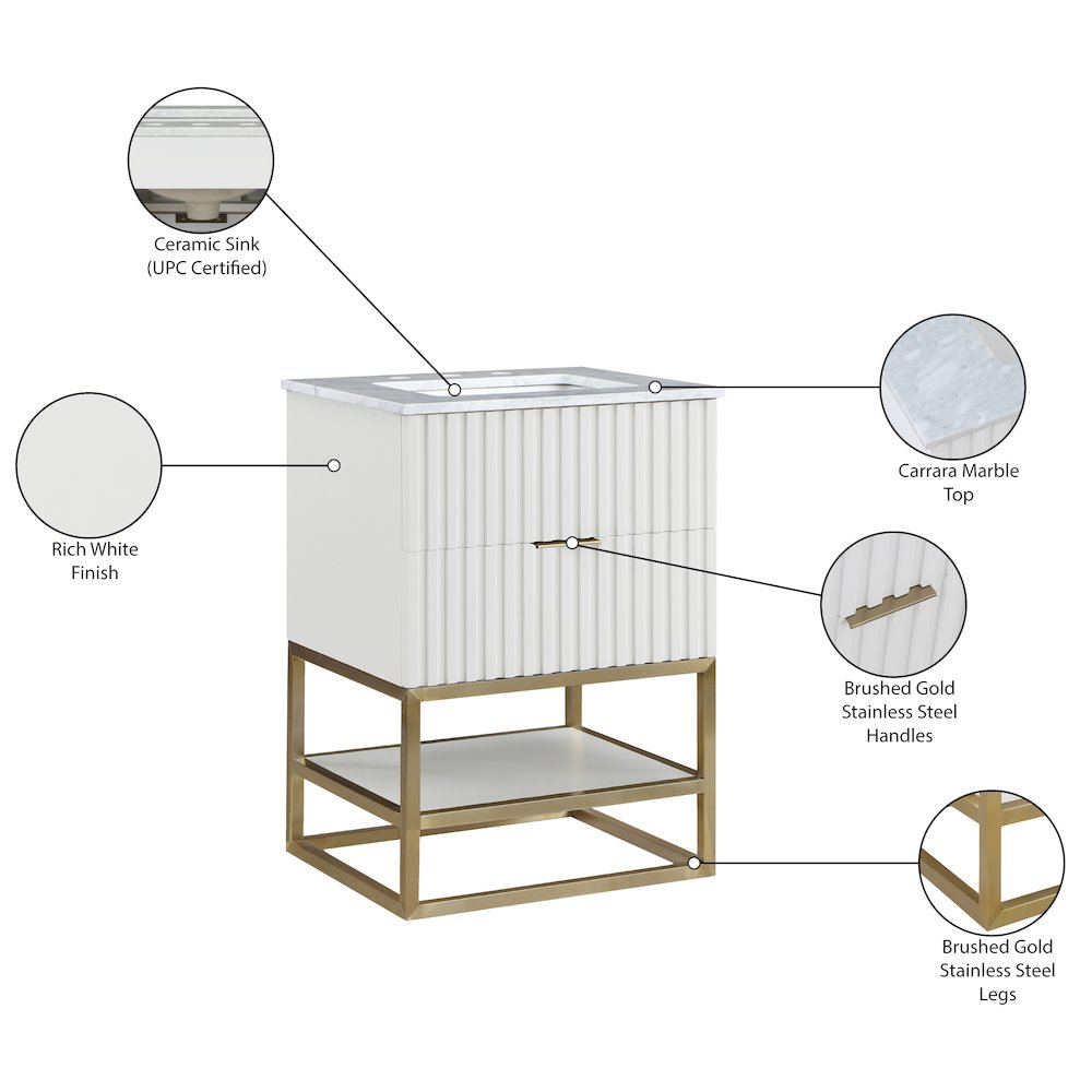 Monad White Bathroom Vanity