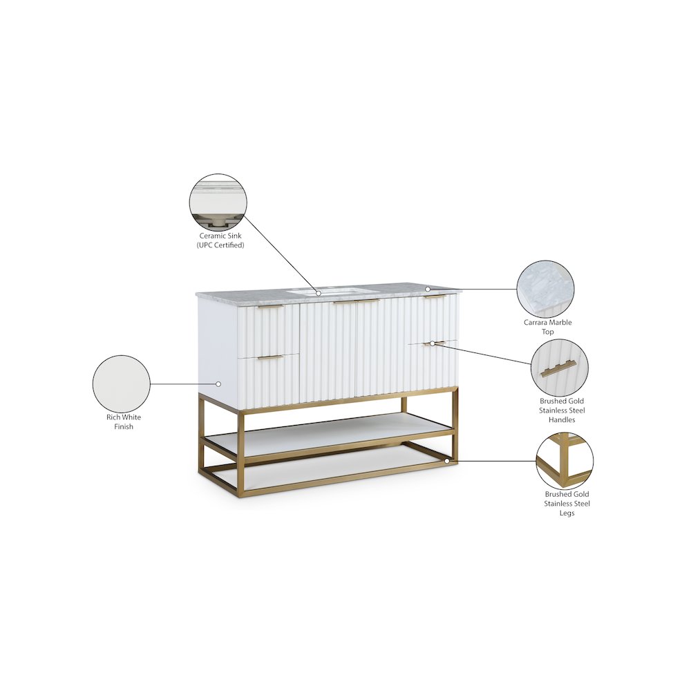 Monad White Bathroom Vanity